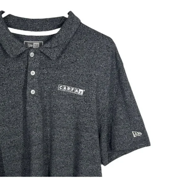 New Era Carfax Work Polo Shirt Men XL Gray Auto Employee Uniform Cars Sales - Picture 5 of 16
